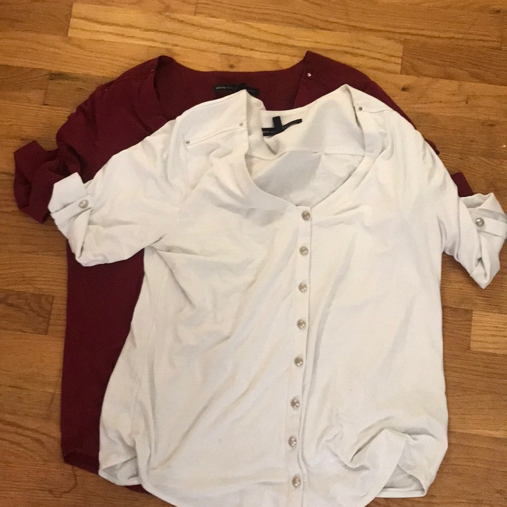 Two blouses! One maroon one white.